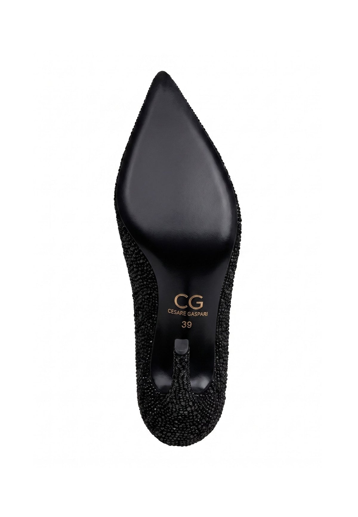 Stiletto-Pumps mit Kristallen – Schwarz