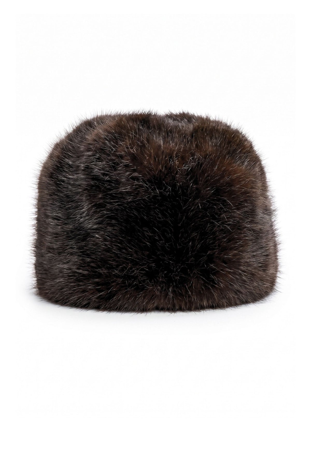 Gorro de invierno de piel sintética – Marrón oscuro