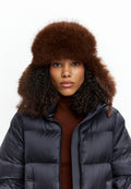 Gorro trapper de lana – Marrón