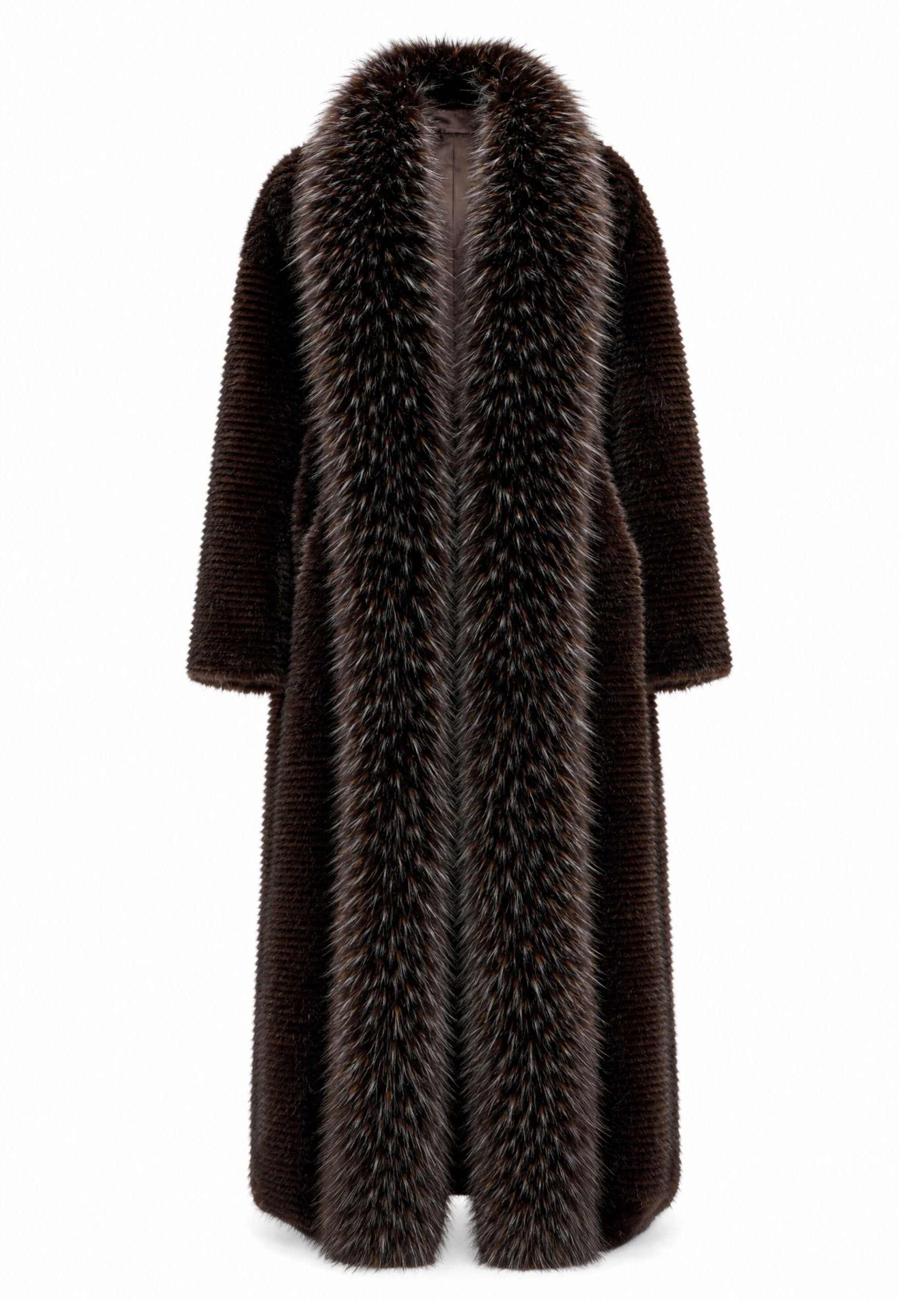 Kragen aus Kunstfell Couture – Braun