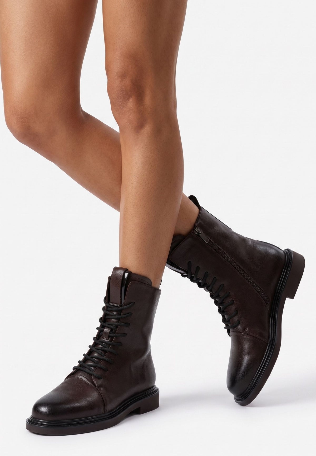 Stivale in pelle Heritage – Marrone scuro