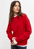 Cardigan em lã merino com fecho de correr Mauve – Vermelho