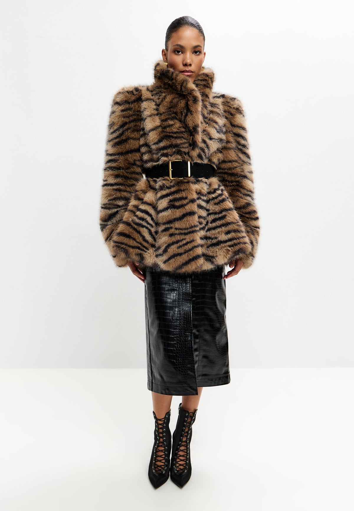 Veste en fausse fourrure – Tigress