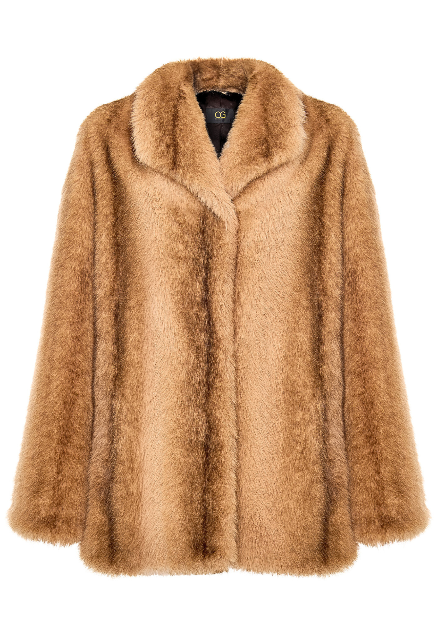 Golden Fox Faux Fur Coat – Oversized Luxury Winter Jacket