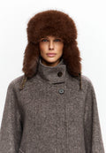 Gorro trapper de lana – marrón claro