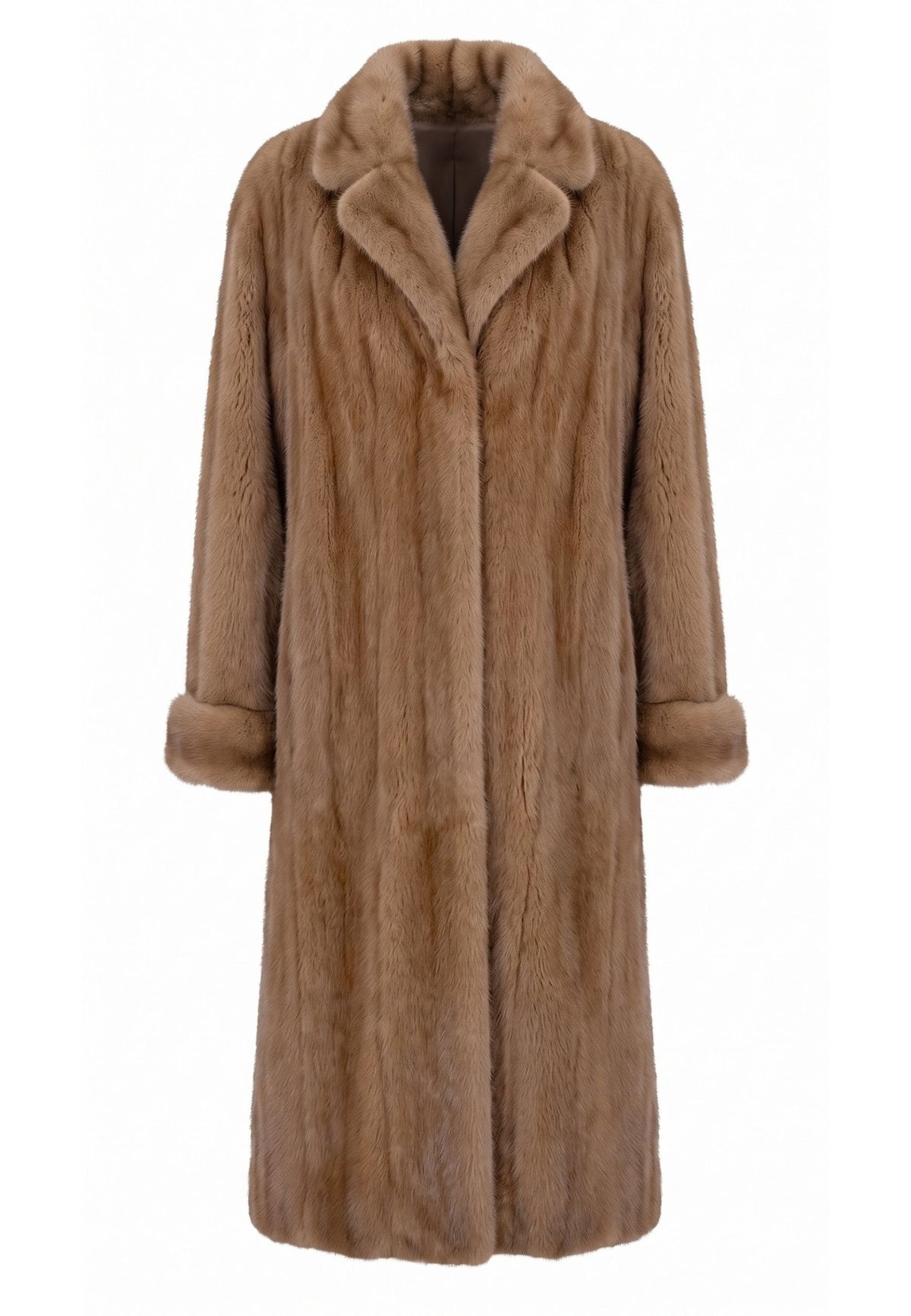 Abrigo maxi de piel sintética Reina – Taupe