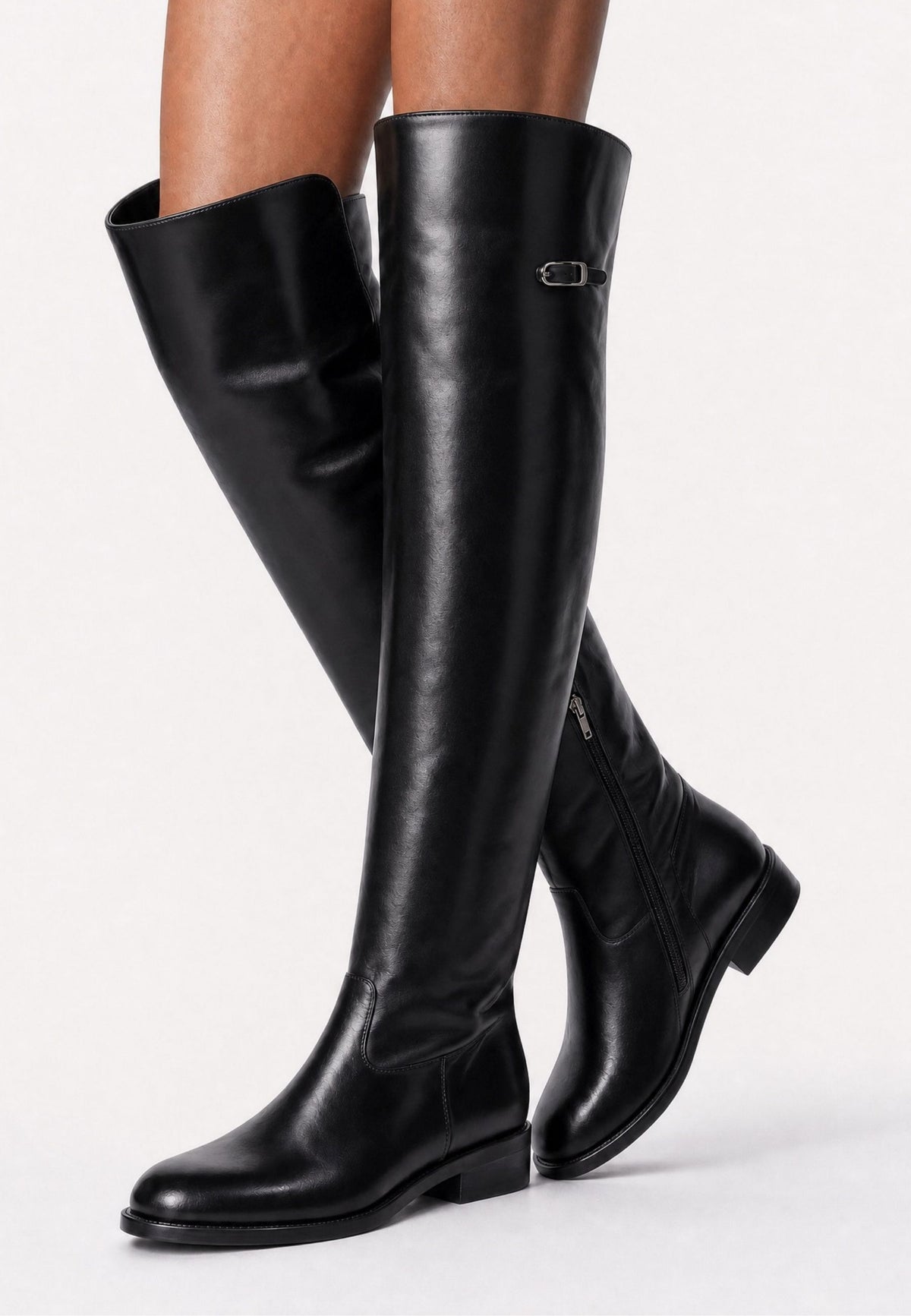 Botas de montar em pele até ao joelho
