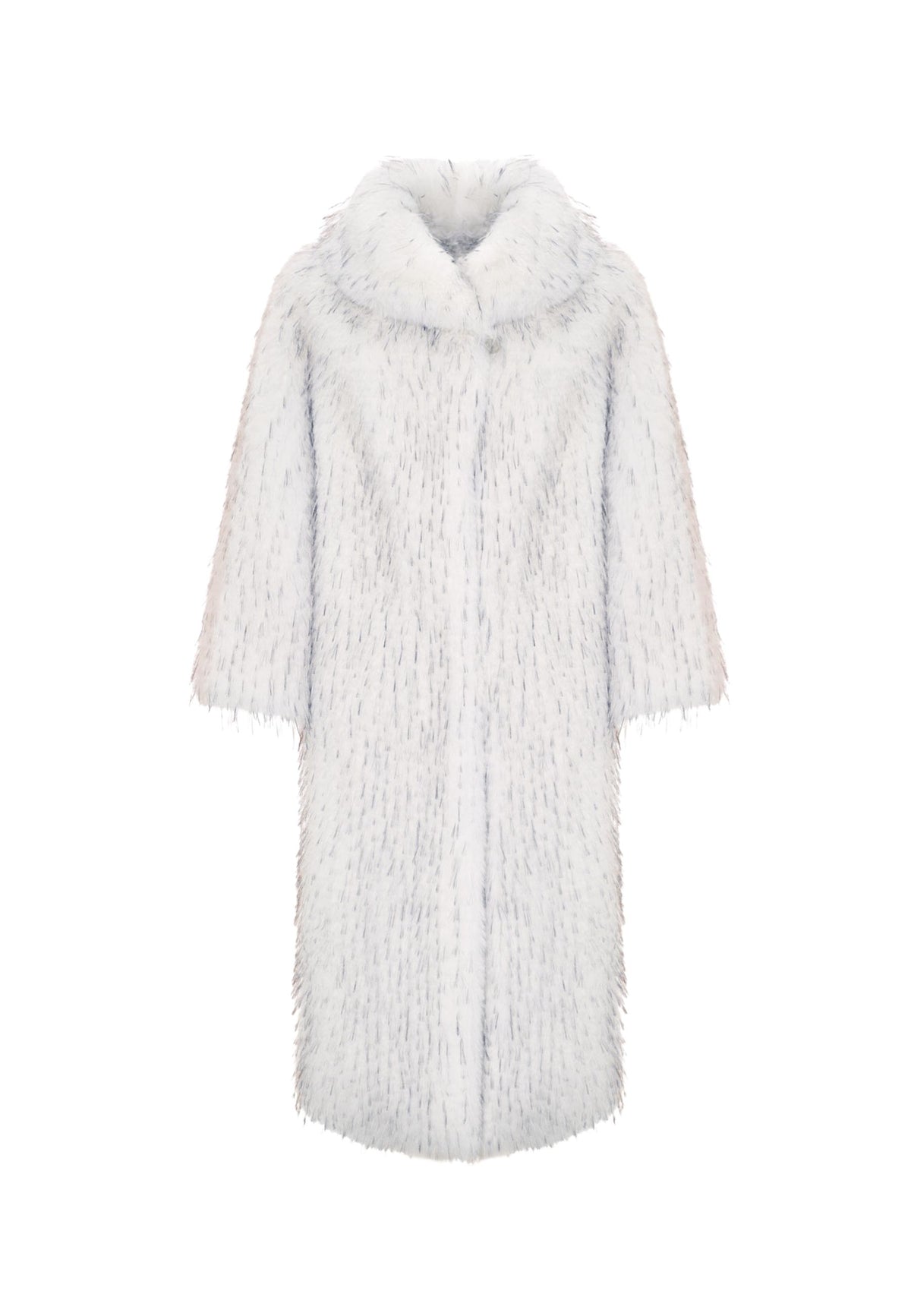Couture maxi jas van imitatiebont – Sabelbruin