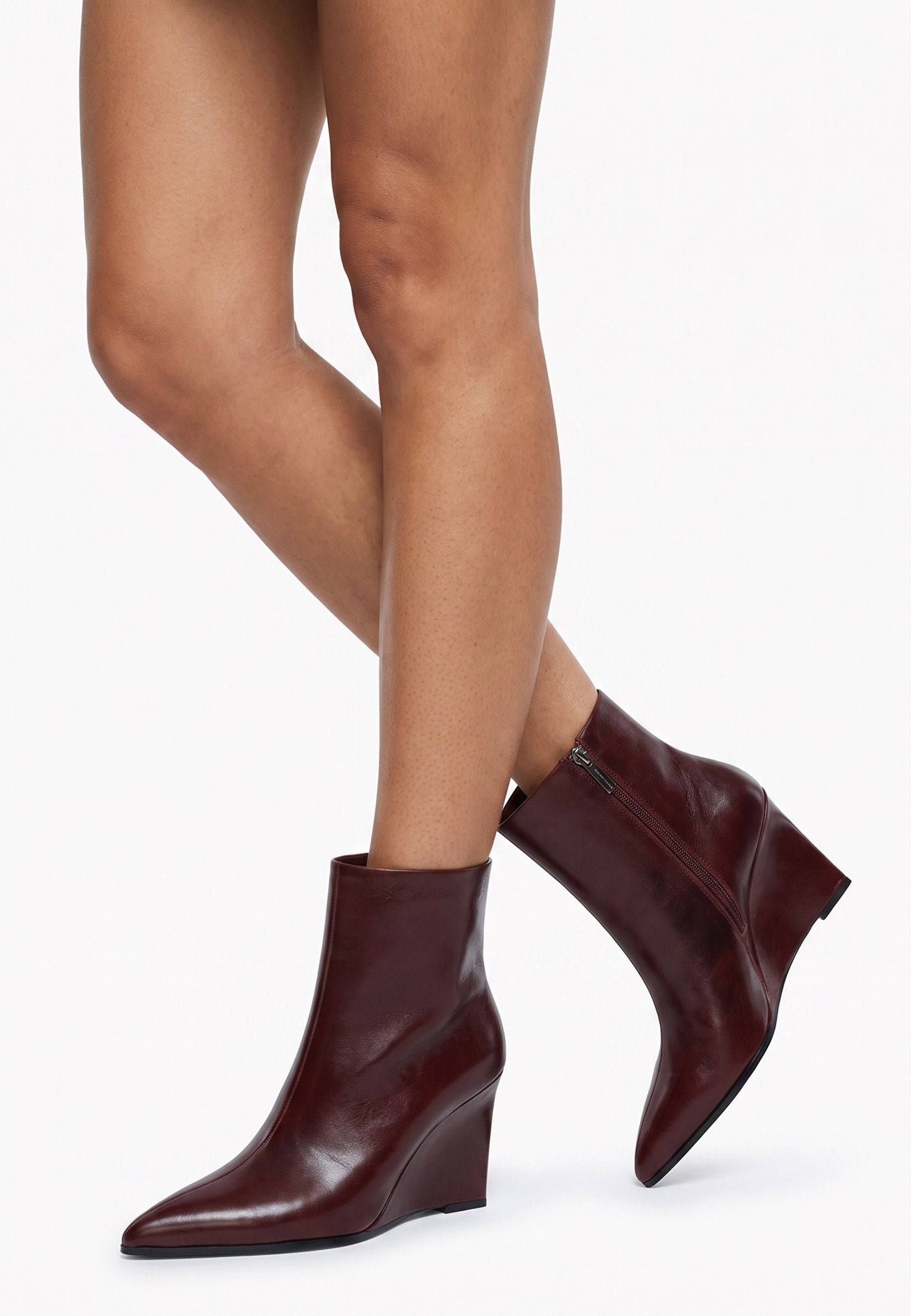 Botines con cuña – Burdeos
