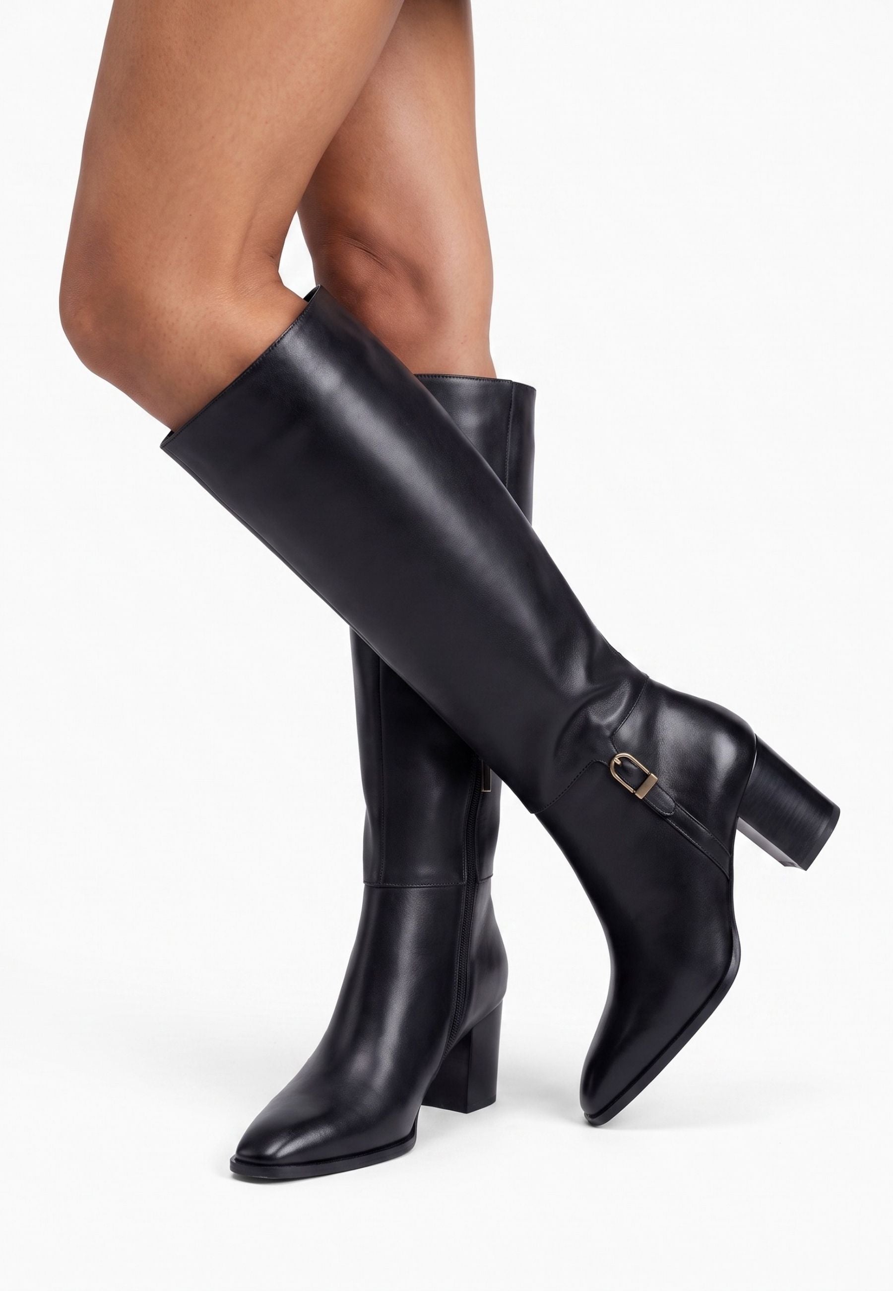 Overknee laarzen met blokhak