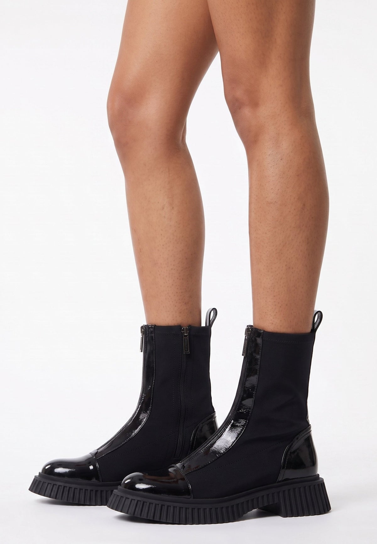 Chelsea boots met plateauzool – Zwart