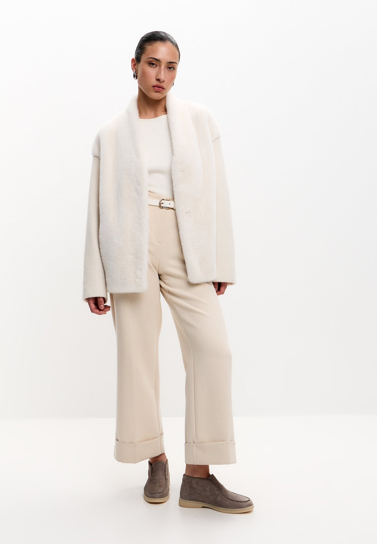Noir Step High loafers – Mørk beige