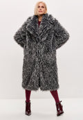 Cappotto in pelliccia sintetica Natalie – Nero