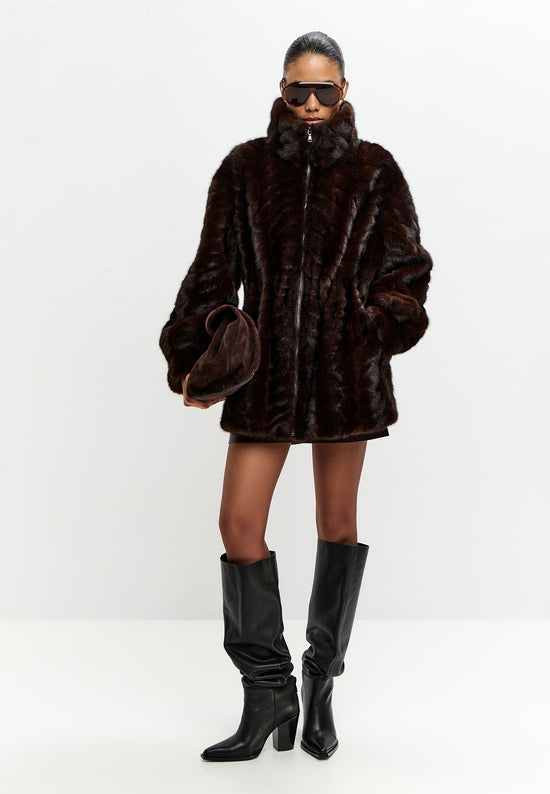 Zip Faux Fur Jacket