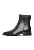 Gefütterte Leder-Stiefeletten Skal – Schwarz