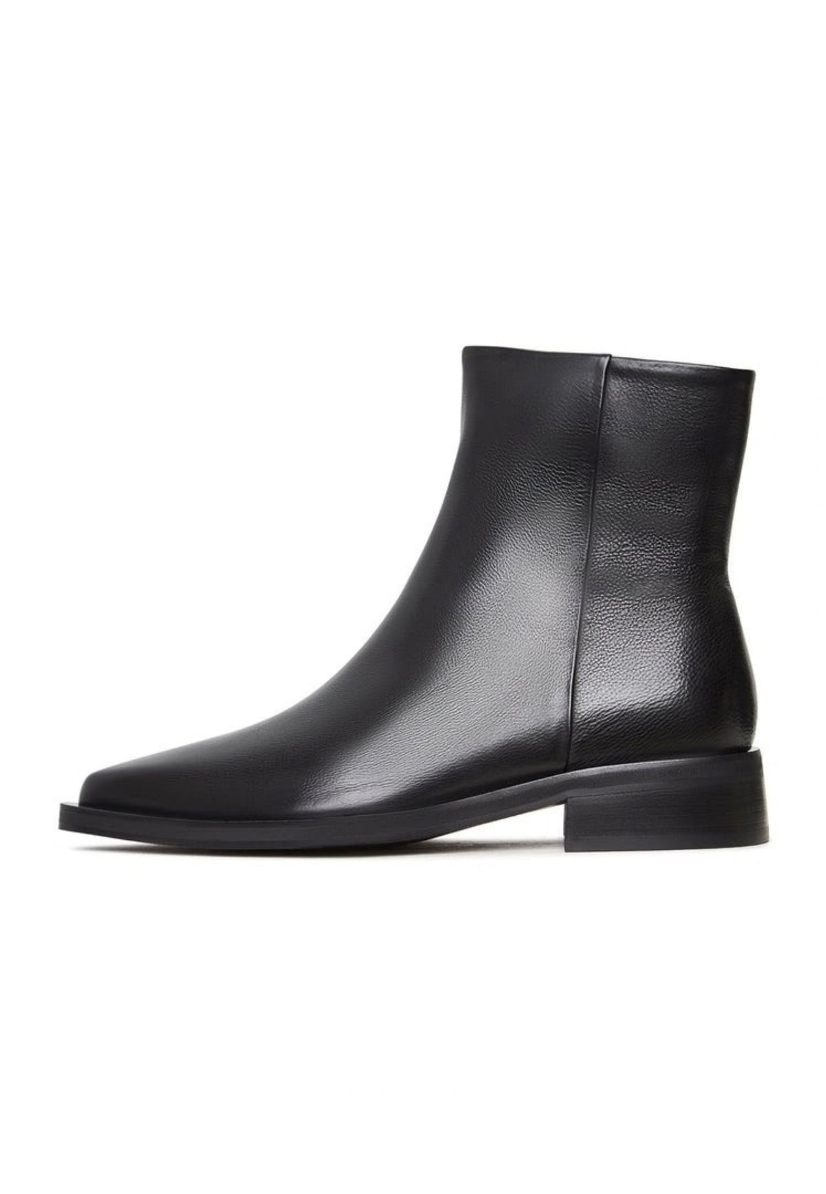 Gefütterte Leder-Stiefeletten Skal – Schwarz