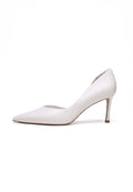 Escarpins pointus en cuir – blanc