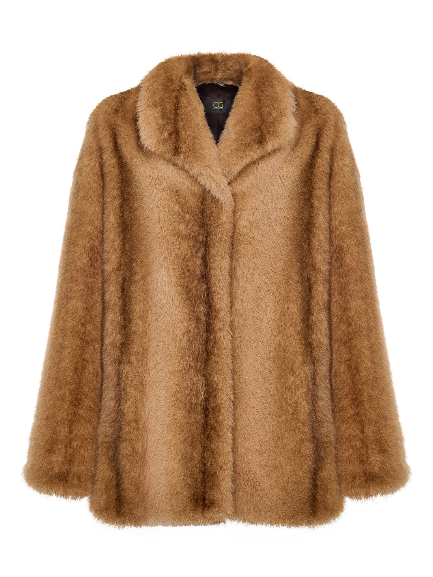 Golden Fox Faux Fur Coat – Oversized Luxury Winter Jacket