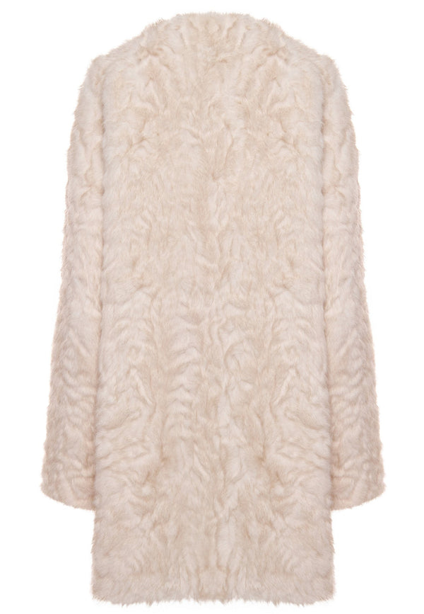 Oversized Milky Faux Fur Coat