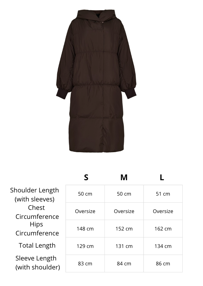 Oversized Puffer Coat - Chocolate