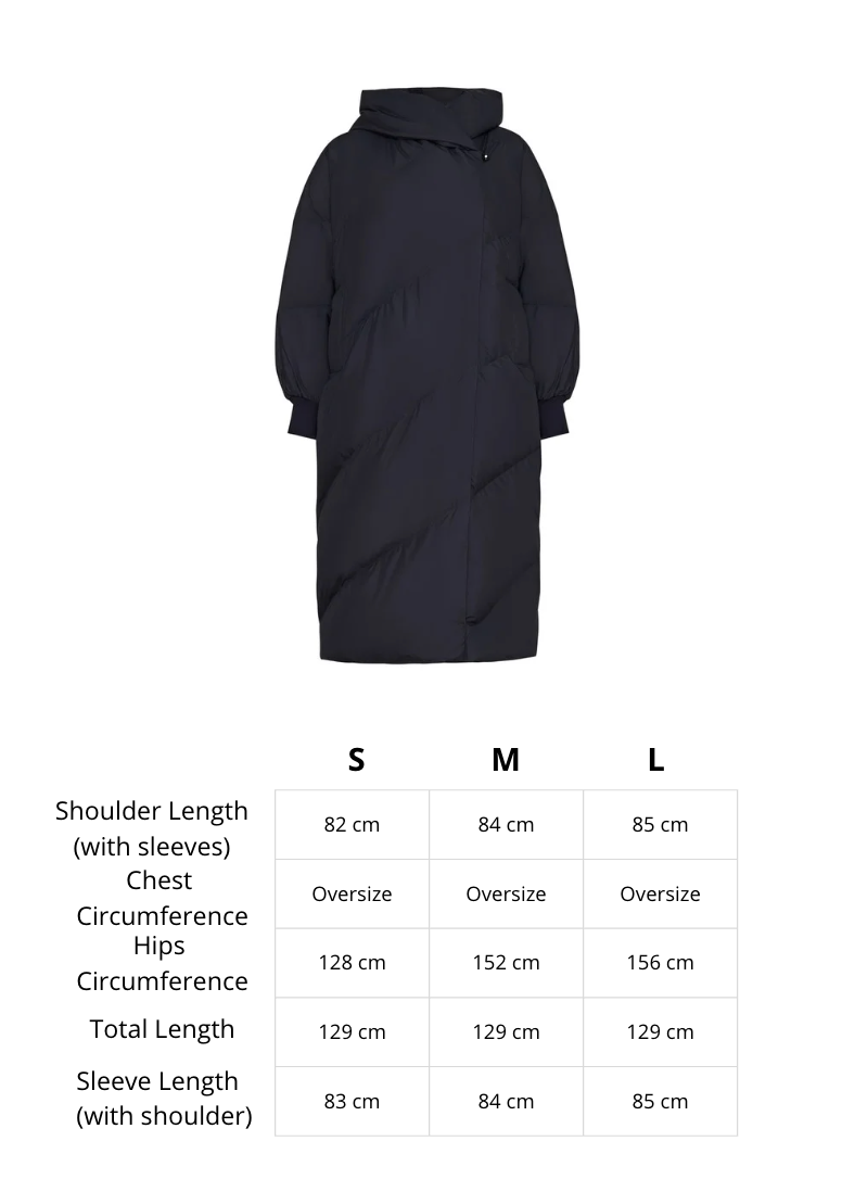 Oversized Hood Quilted Puffer Coat - Gray