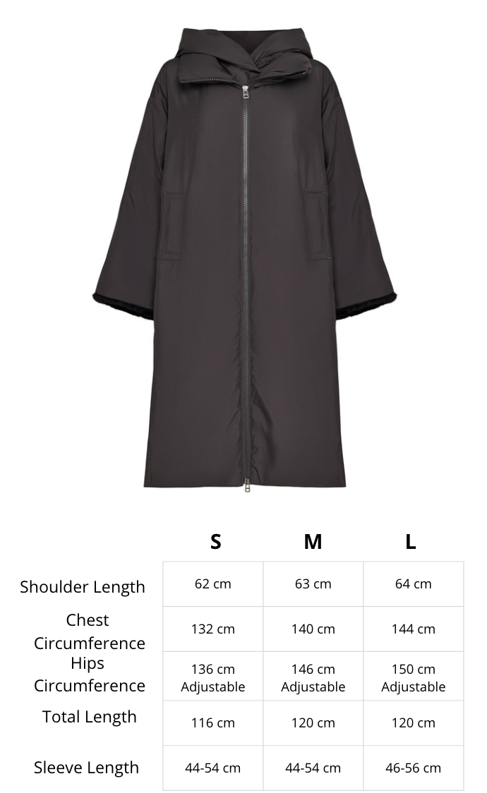 Oversized Hooded Puffer Coat with Faux Fur Cuffs - Gray