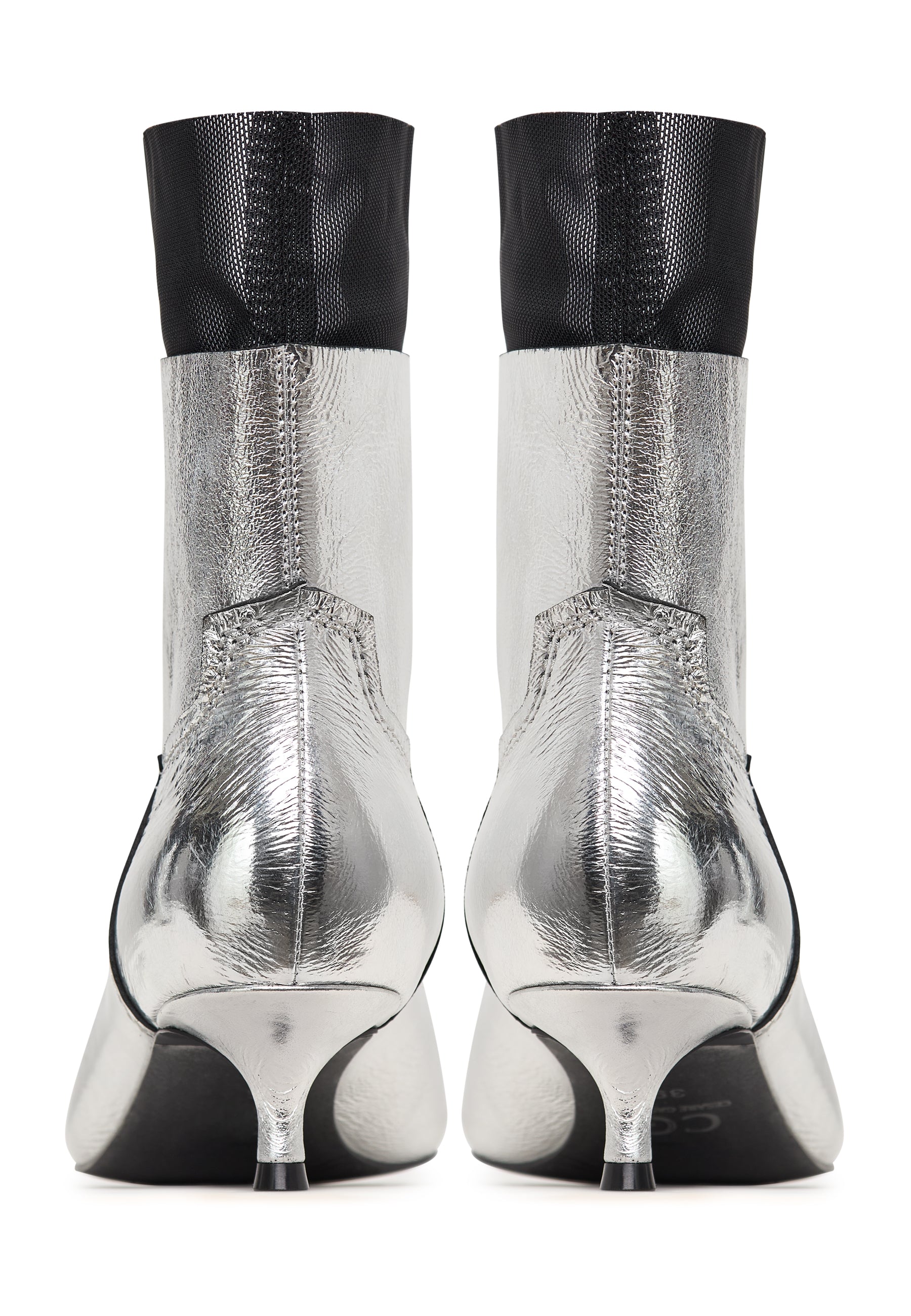 Ankle Boots with Kitten Heel Rhodopis - Metallic Silver