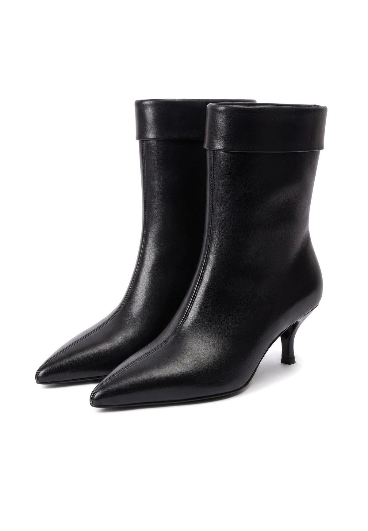 Sleek ankelstøvler med stiletthæl – Sort