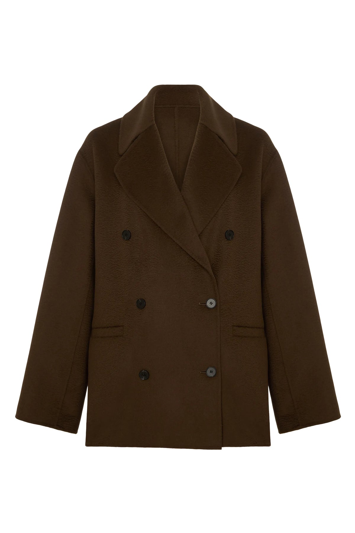 Cashmere Tailored Coat – Chocolate
