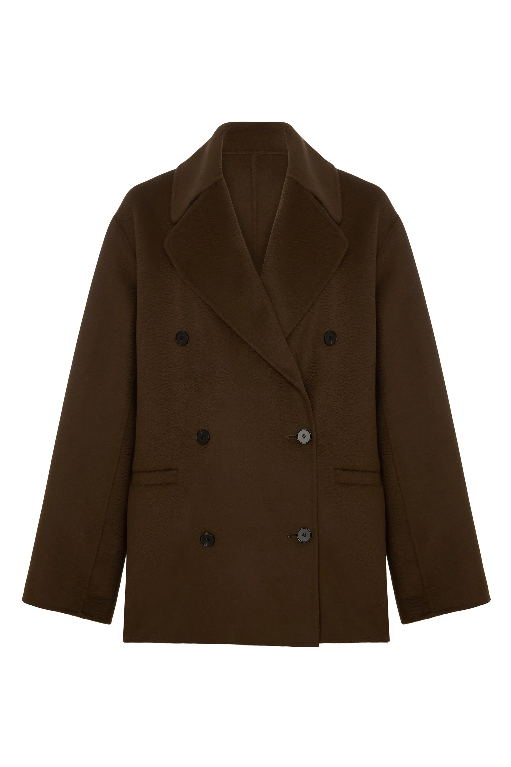 Cashmere Tailored Coat – Chocolate