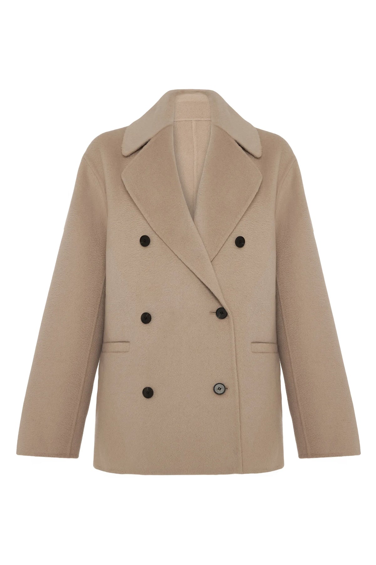 Cashmere Tailored Coat – Pearl