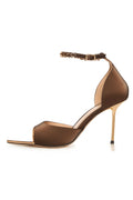 Stiletto High Heeled Sandals Malena - Brown