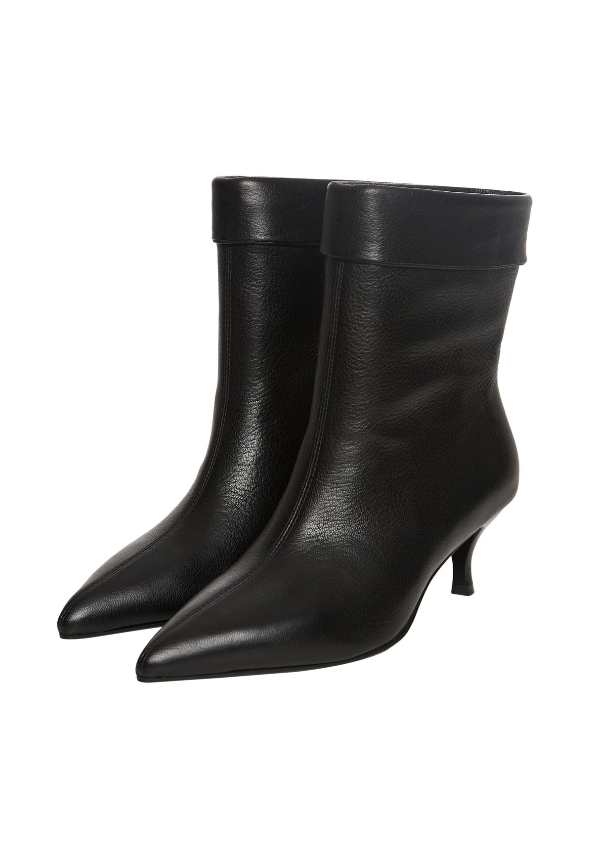 Bottines à talon kitten pointues – Noir