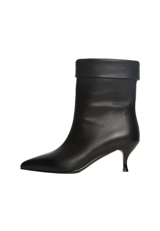 Bottines à talon kitten pointues – Noir