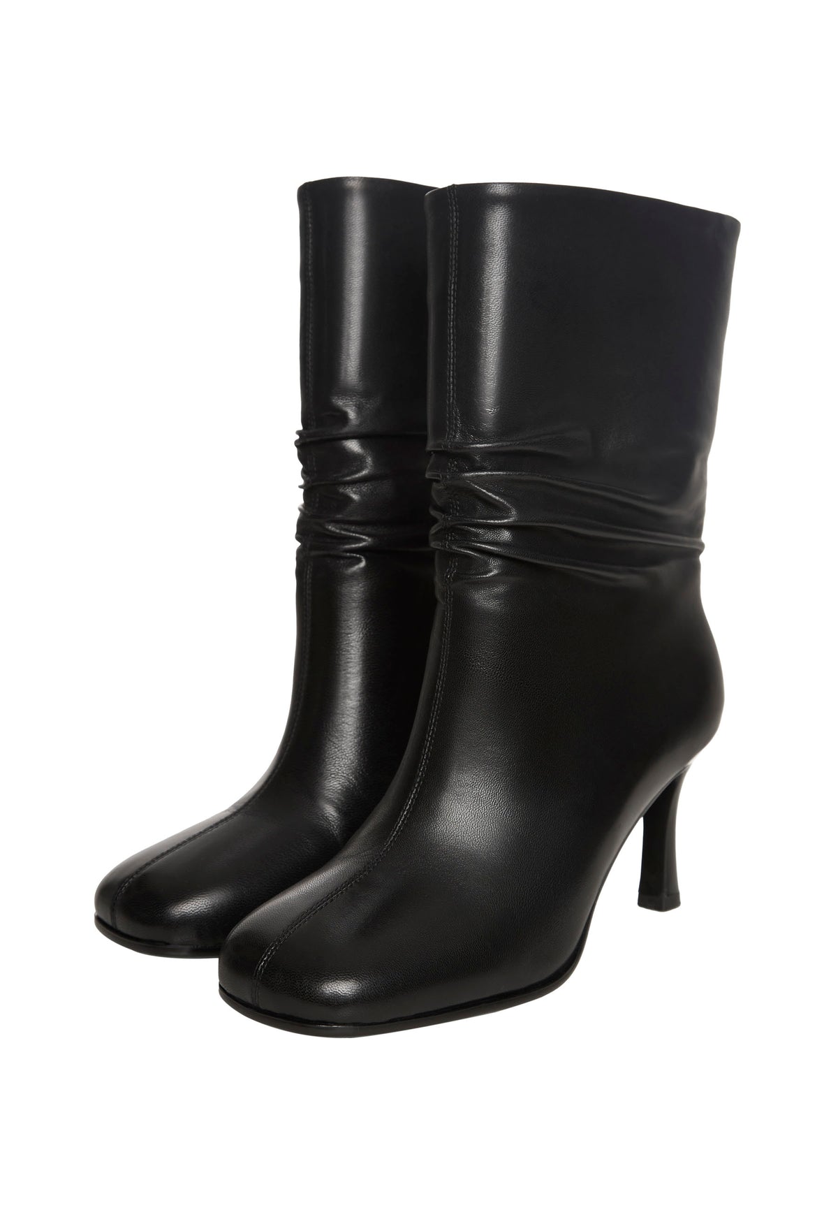Bottes mi-mollet en cuir