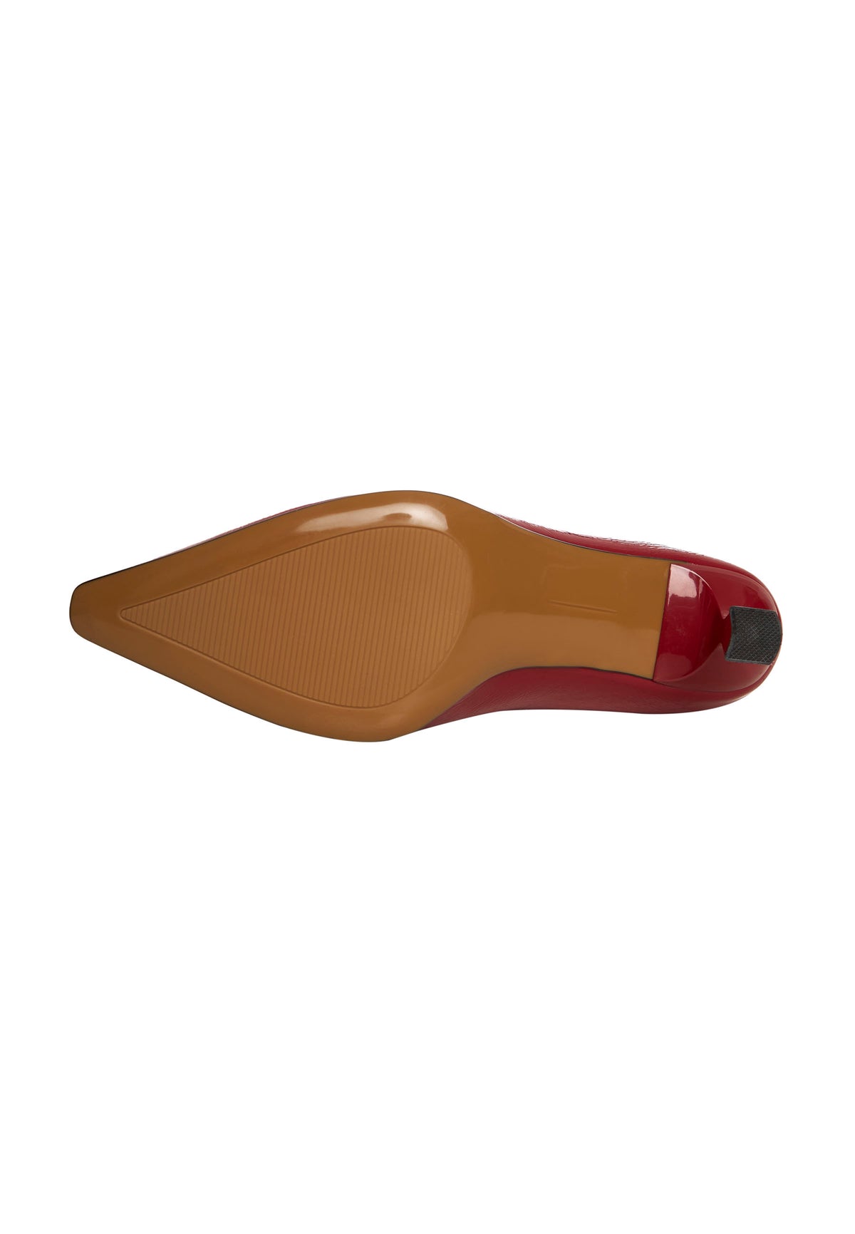 Bottines à talon kitten en cuir verni à bout pointu – Rouge