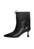 Bottines à bout pointu et talon kitten – Noir