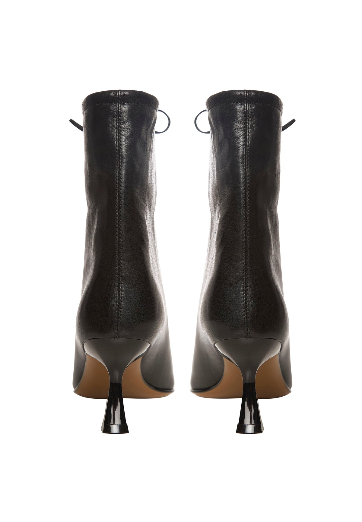 Bottines à bout pointu et talon kitten – Noir