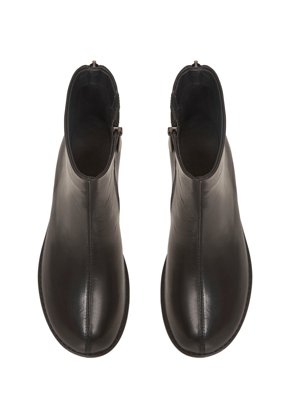 Bottines plates minimalistes en cuir premium – Noir