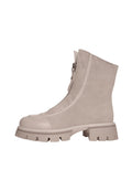 Bottines chunky zippées – Ivoire