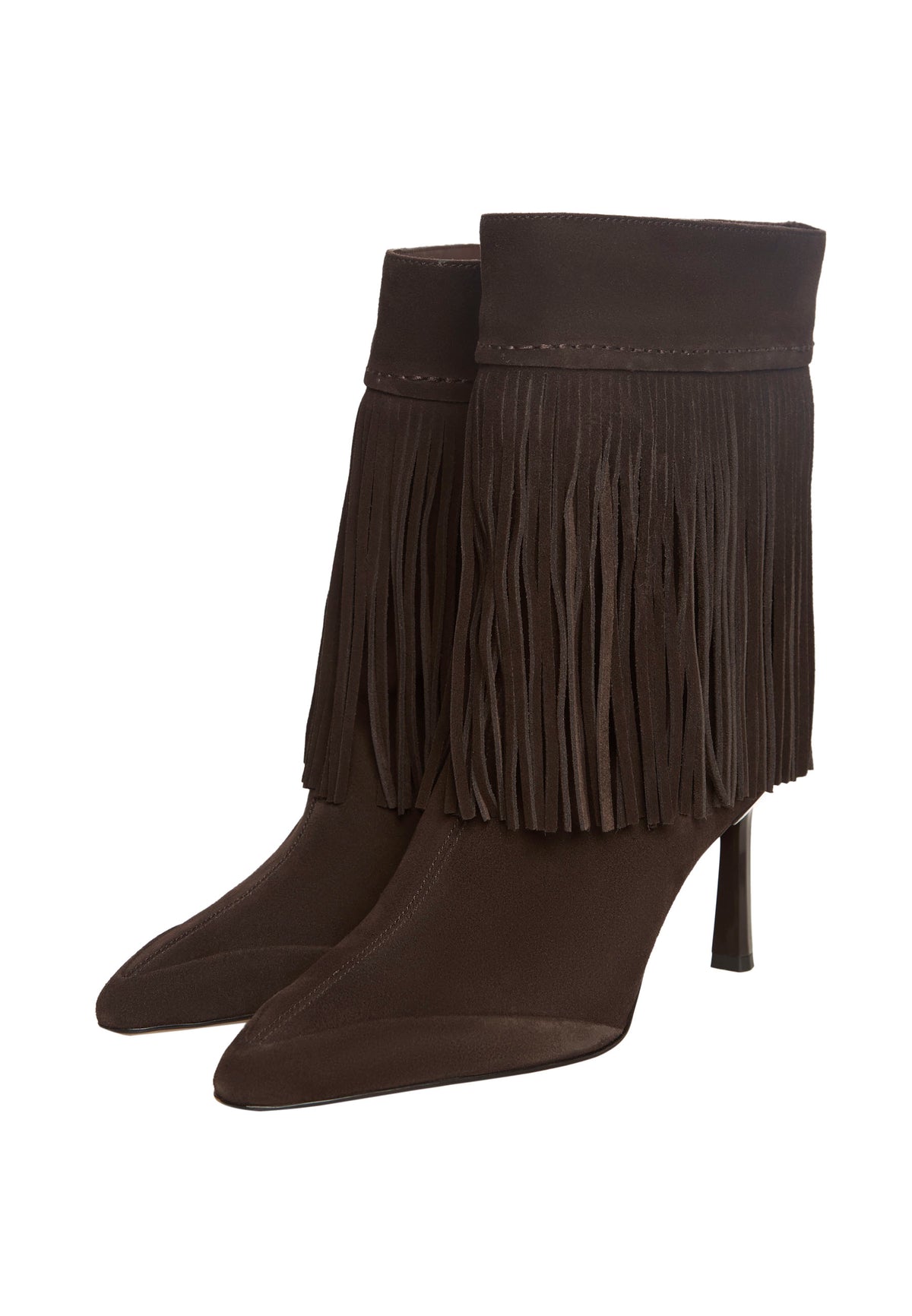 Bottines à franges en daim SFAB – Marron foncé