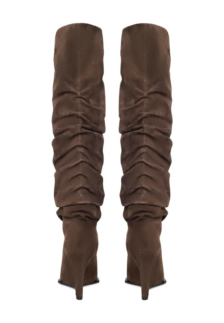 Suede Slouch Boots