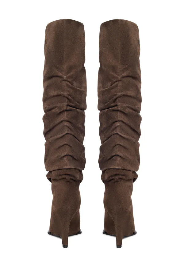Suede Slouch Boots
