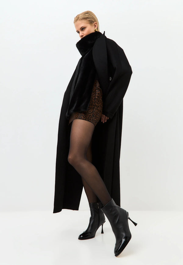 Gloss Cap Toe Stiletto Ankle Boot