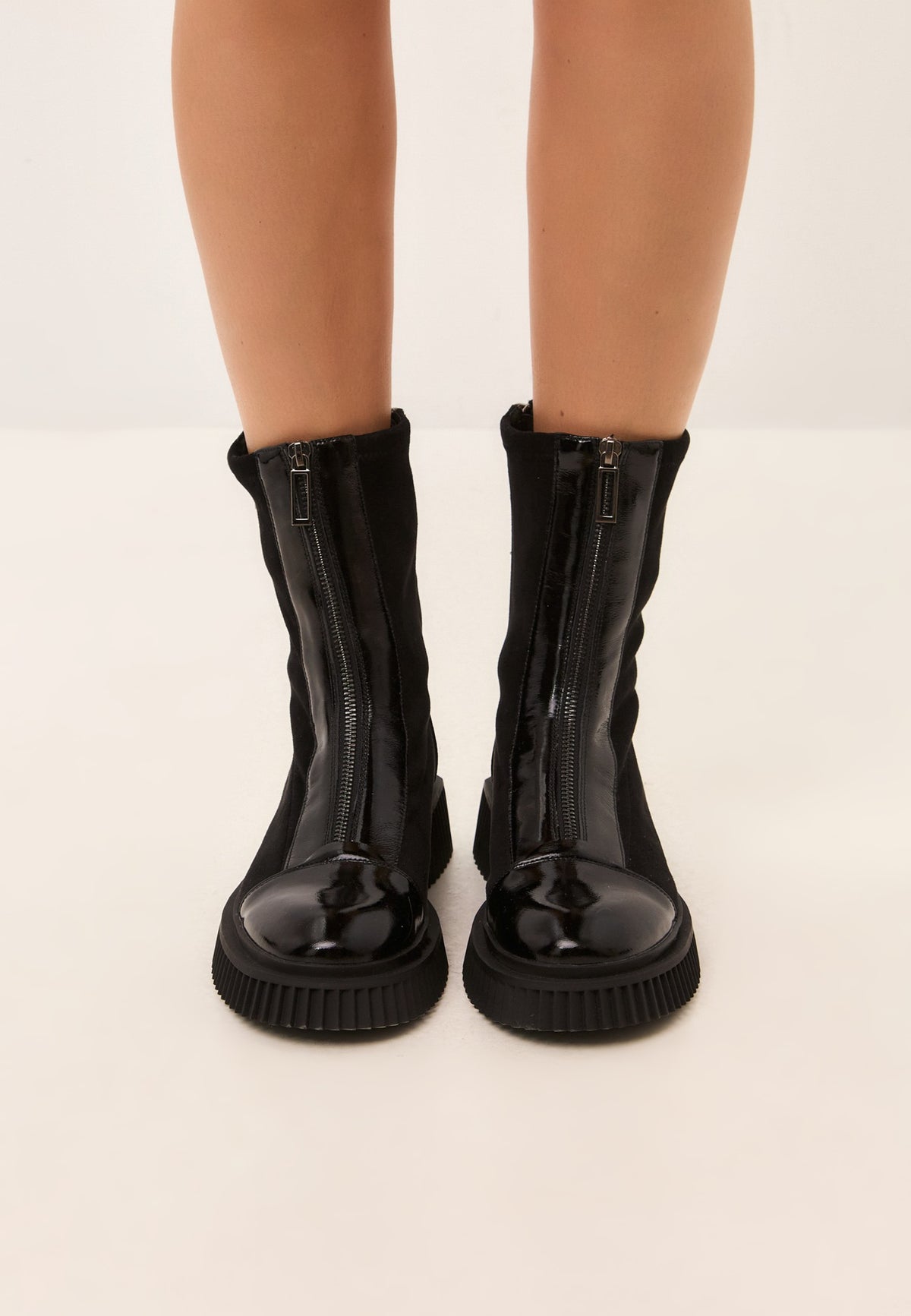 Black Platform Chelsea Boots