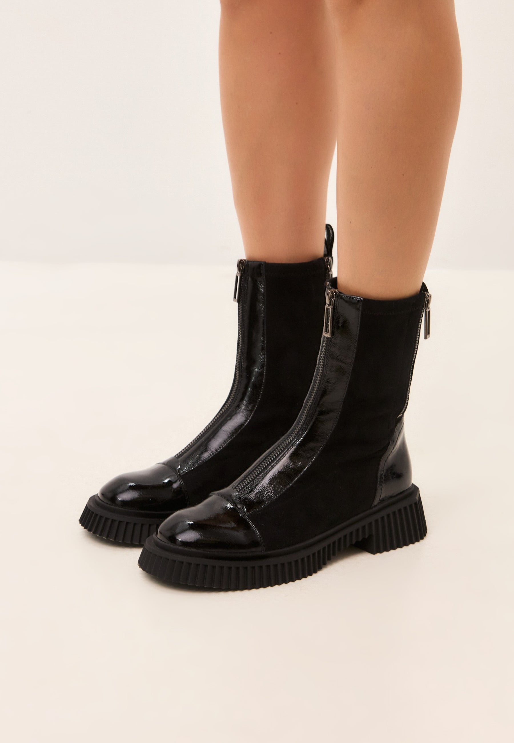 Black Platform Chelsea Boots