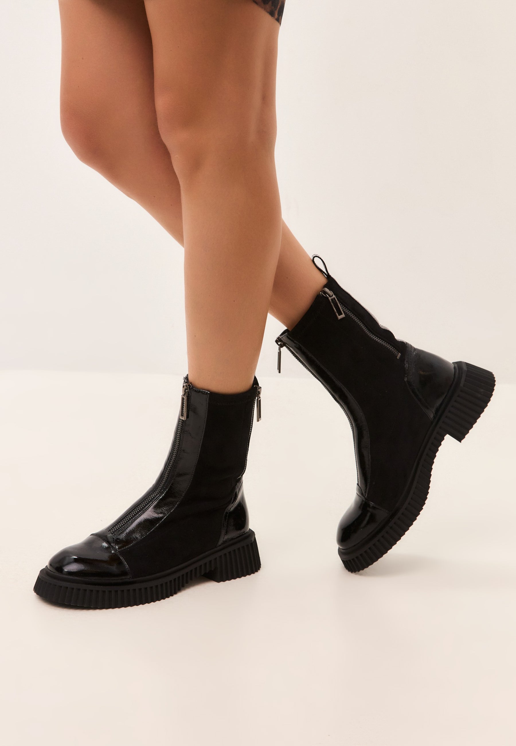 Black Platform Chelsea Boots