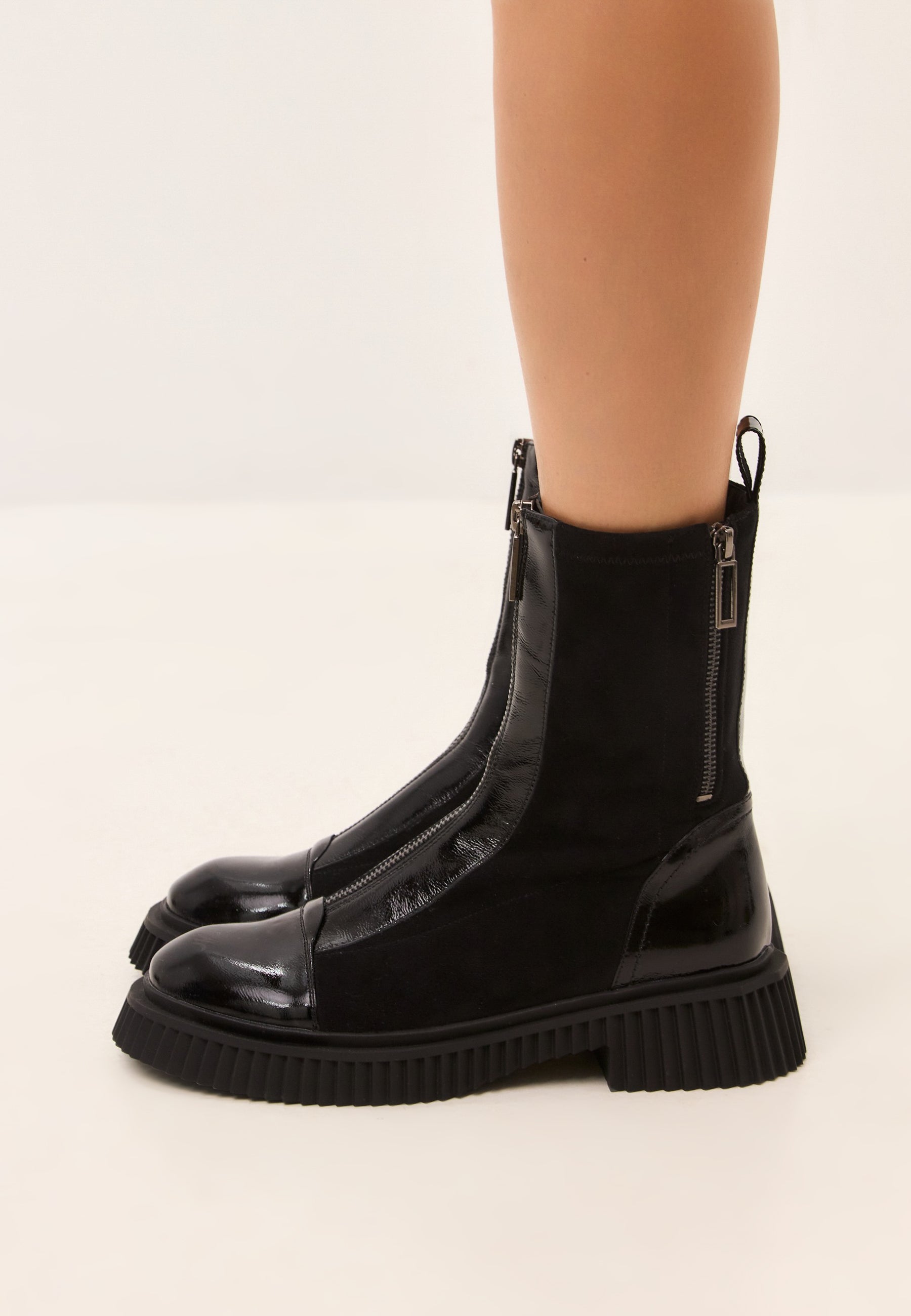 Black Platform Chelsea Boots