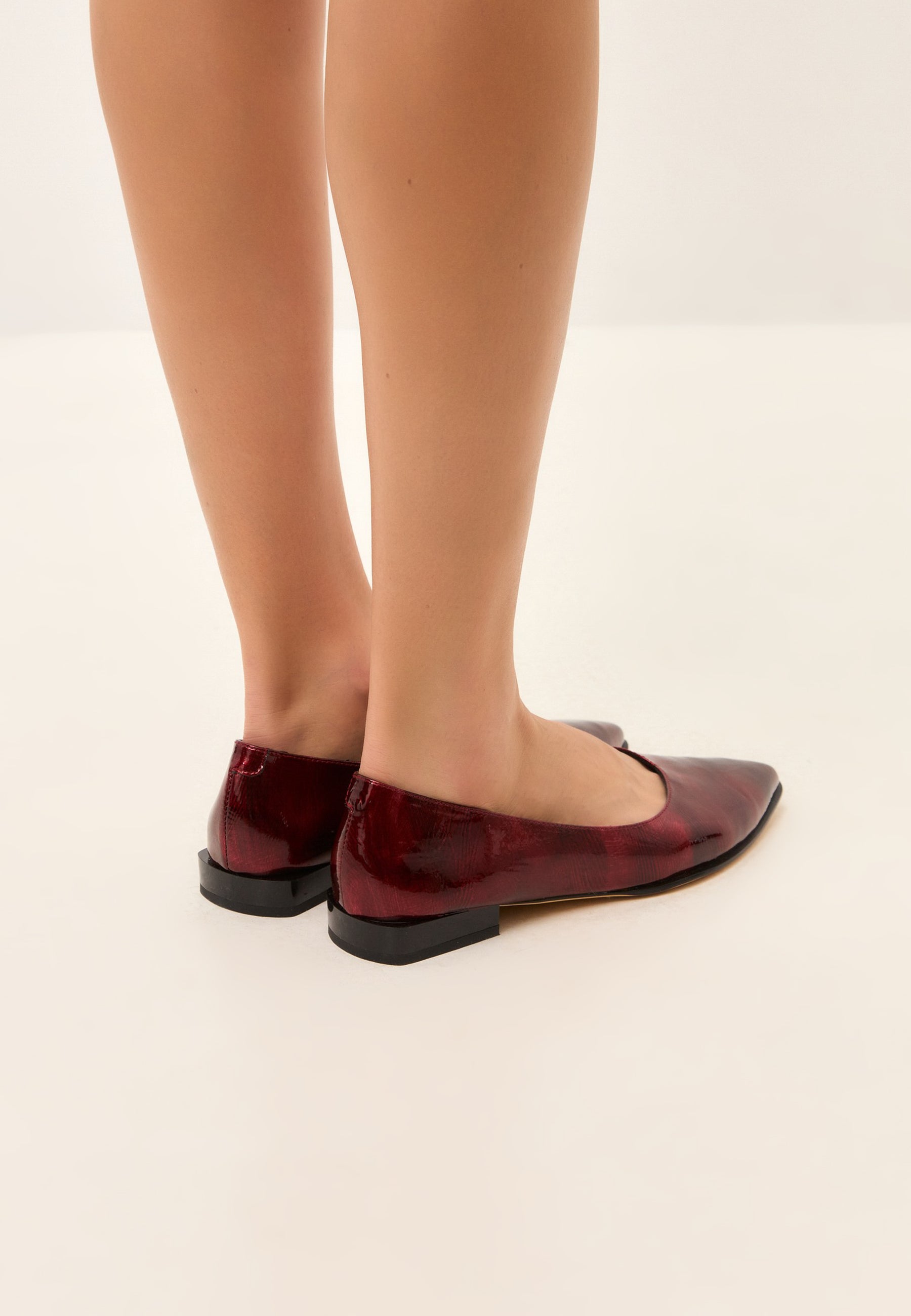 Classic Black Pointed-Toe Ballet Flats - Bordeaux