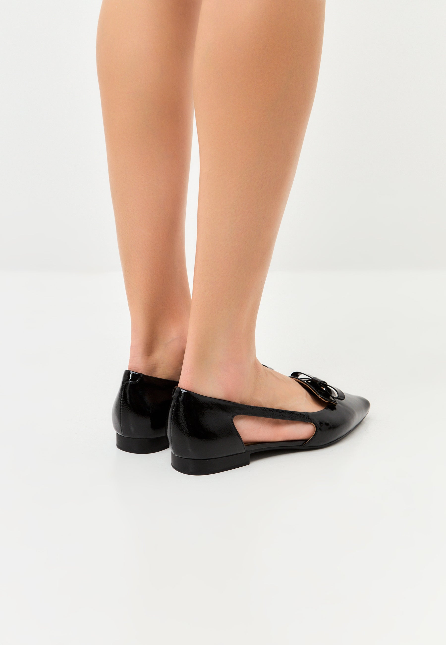 Refined Elegance Cutout Flats - Black